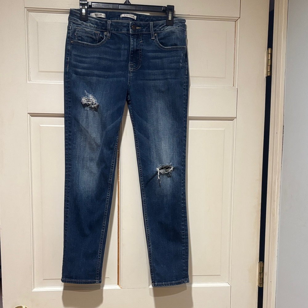 Vigoss Midnight Blue Ripped Skinny Jeans